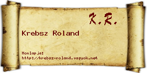 Krebsz Roland névjegykártya