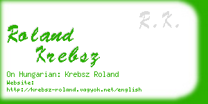 roland krebsz business card